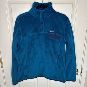 Patagonia Polartec Re-Tool Synchilla Snap T Fleece Pullover
Blue Teal Large